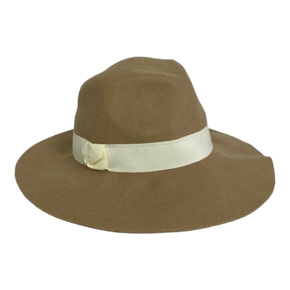 NWT Nordstrom 100% Wool Felt‎ Fedora Hat Brown Adjustable Ribbon Felted New Tags - Picture 4 of 10